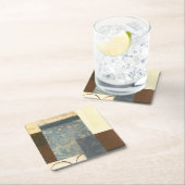 Dessous-de-verre Carré En Papier Peinture moderne de panneau (En situation)