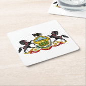 Dessous-de-verre Carré En Papier Pennsylvania flag (Incliné)
