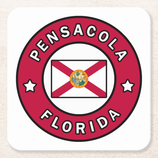 Dessous-de-verre Carré En Papier Pensacola Floride (Devant)
