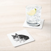 Dessous-de-verre Carré En Papier Perch, Foxy Friend (En situation)