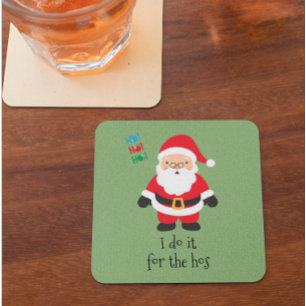 Dessous-de-verre Carré En Papier Père Noël je le fais pour les putes de Noël