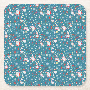 Dessous-de-verre Carré En Papier Père Noël Love Motif