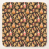 Dessous-de-verre Carré En Papier Père Noël & Snowman Gingerbread Noël Cookies (Devant)