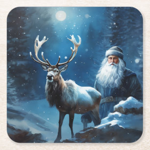 Dessous-de-verre Carré En Papier Père Noël Winterland Magic