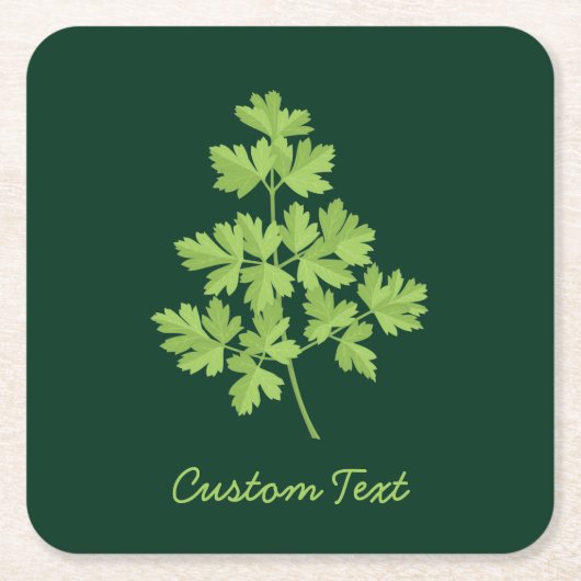 Dessous-de-verre Carré En Papier Persil (Devant)