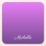 Dessous-de-verre Carré En Papier Personalisé violet ombre<br><div class="desc">Personalisé violet ombre</div>