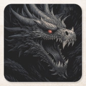 Dessous-de-verre Carré En Papier Personalized Gothic Dragon Head (Devant)