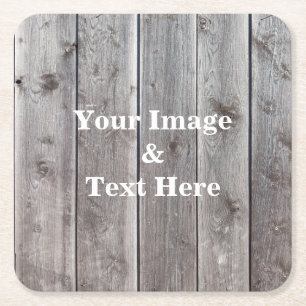 Dessous-de-verre Carré En Papier Personnalisé Personnalisé Votre Propre Photo Bois