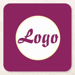 DESSOUS-DE-VERRE CARRÉ EN PAPIER PERSONNALISÉ VOTRE PROPRE LOGO BUREAU ENTREPRISE M