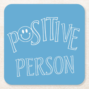 Dessous-de-verre Carré En Papier Personne Positive