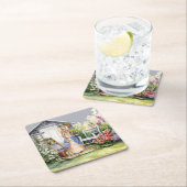 Dessous-de-verre Carré En Papier Peter the Rabbit Garden Shed (En situation)