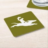 Dessous-de-verre Carré En Papier Petit chienchien s'opposant (Incliné)