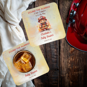 Dessous-de-verre Carré En Papier Petit Ours Teddy Pompière Baby Shower