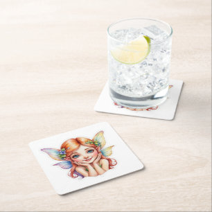 Dessous-de-verre Carré En Papier Petite fée 1