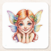 Dessous-de-verre Carré En Papier Petite fée 1 (Devant)