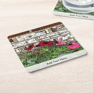 Dessous-de-verre Carré En Papier Petunias