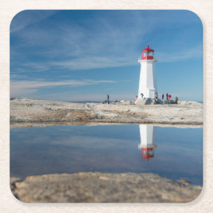 Dessous-de-verre Carré En Papier Phare Canada de la crique de Peggy