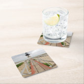 Dessous-de-verre Carré En Papier Phare de Brant Point (En situation)