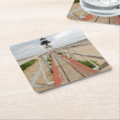 Dessous-de-verre Carré En Papier Phare de Brant Point (Incliné)