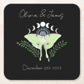 Dessous-de-verre Carré En Papier Phases Luna Moth Moth (Devant)