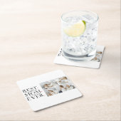 Dessous-de-verre Carré En Papier Photo de collage moderne (En situation)