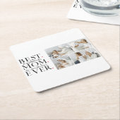 Dessous-de-verre Carré En Papier Photo de collage moderne (Incliné)