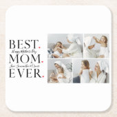 Dessous-de-verre Carré En Papier Photo de collage moderne (Devant)