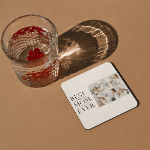 Dessous-de-verre Carré En Papier Photo de collage moderne