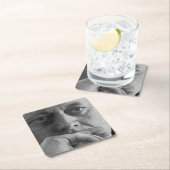 Dessous-de-verre Carré En Papier Photo de John F. Kennedy (En situation)