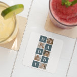 Dessous-de-verre Carré En Papier Photo et cadeaux de papa vert et de collage modern<br><div class="desc">Un collage moderne photo pères est un cadeau personnalisé qui combine plusieurs photos d'un père ou d'une figure paternelle d'une manière créative et élégante. Il s'agit de sélectionner plusieurs images significatives et de les arranger dans un format de collage, souvent avec des conceptions qui se chevauchent ou ressemblent à une...</div>