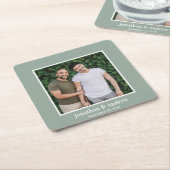 Dessous-de-verre Carré En Papier Photo Mariage LGBTQ (Incliné)