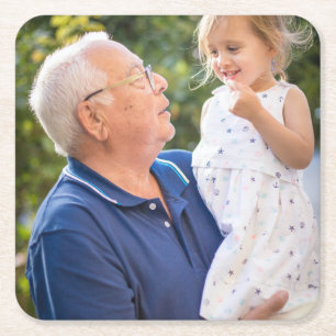 Dessous-de-verre Carré En Papier Photo personnalisée