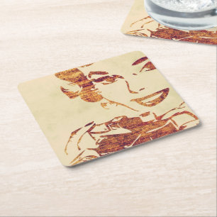 Dessous-de-verre Carré En Papier Photographe rétro