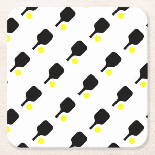 Dessous-de-verre Carré En Papier Pickleball paddles & balls