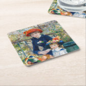 Dessous-de-verre Carré En Papier Pierre-Auguste Renoir - Deux soeurs sur la terrass (Incliné)