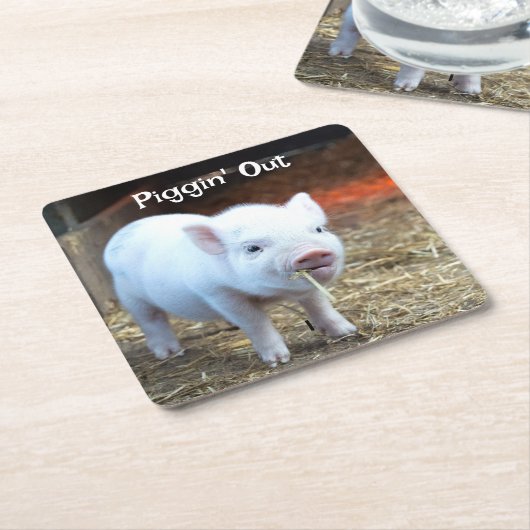 Dessous-de-verre Carré En Papier Piggin' Out Farm Life (Incliné)