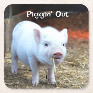 Dessous-de-verre Carré En Papier Piggin' Out Farm Life