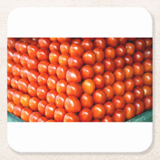 Dessous-de-verre Carré En Papier pile de tomates fraîches savoureuses