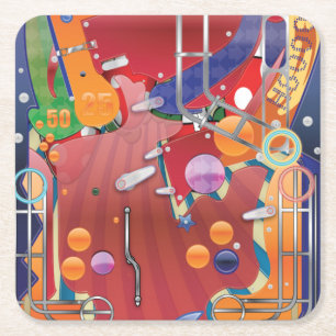Dessous-de-verre Carré En Papier Pinball Machine Las Vegas