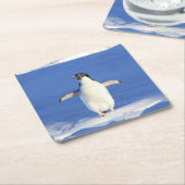 Dessous-de-verre Carré En Papier Pingouin (Incliné)