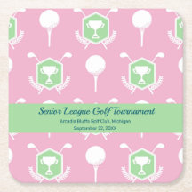 Pink & Green - Golf League Party Plate