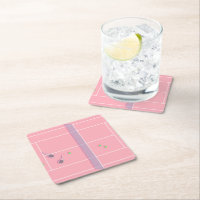 Pink Tennis Court Preppy Joueur de tennis moderne