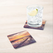 Dessous-de-verre Carré En Papier Piscines à marées Sunset Cliff (En situation)