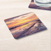 Dessous-de-verre Carré En Papier Piscines à marées Sunset Cliff (Incliné)