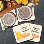 Dessous-de-verre Carré En Papier Pizza et bière Super Fan Football Party<br><div class="desc">Dessous de verre de pizza et de bière - 7 formes au choix. MODIFIEZ VOTRE DERNIER NOM ou changez tout le libellé,  cliquez sur personnaliser,  puis Customisez un autre lien. Voir les invitations MATCHING et plus dans notre magasin.</div>