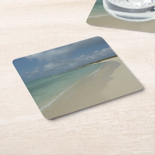 Dessous-de-verre Carré En Papier Plage d'Aruba II Magnifique paysage naturel (Incliné)