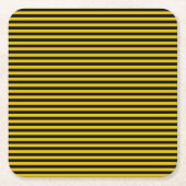 Dessous-de-verre Carré En Papier Plaid jaune or et noir (Devant)