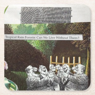 Dessous-de-verre Carré En Papier Plaisanterie politique amusante sur le changement 