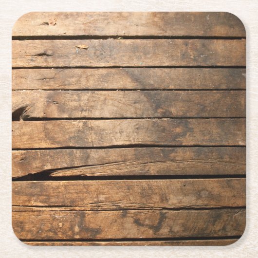 Dessous-de-verre Carré En Papier Planches en bois (Devant)