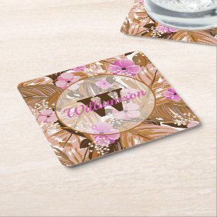 Dessous-de-verre Carré En Papier Plantes tropicaux